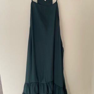 FREE PEOPLE Emerald Green Slip Dress